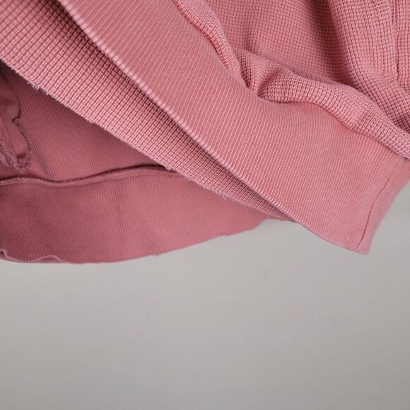 Adidas Originals Thermal Sweatshirt With Pockets In Raw Peach Pink Size M - Picture 12 of 14